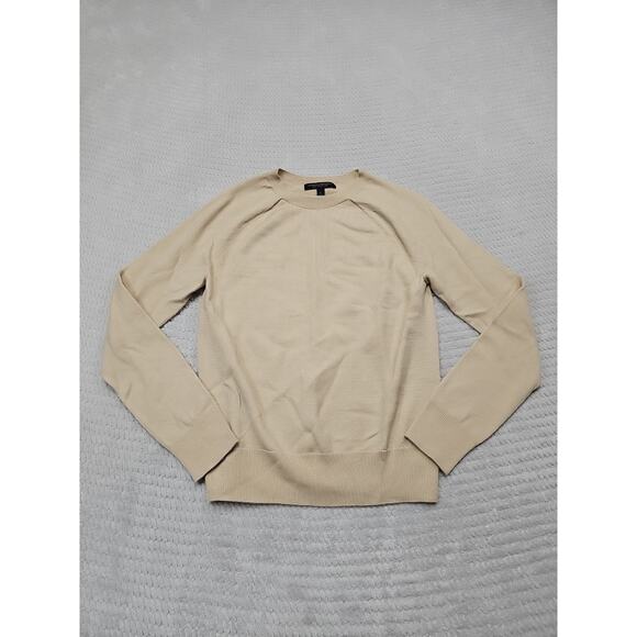 Banana Republic Sweater Womens Small 100% Merino Wool Tan Pullover - Picture 1 of 6